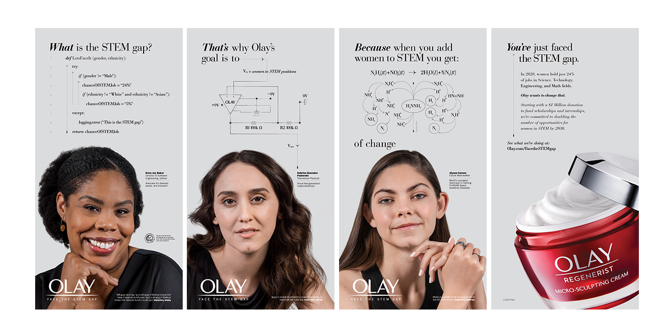 Olay’s New Campaign Uses Scientific Formulas to Explain the Gender Gap in STEM