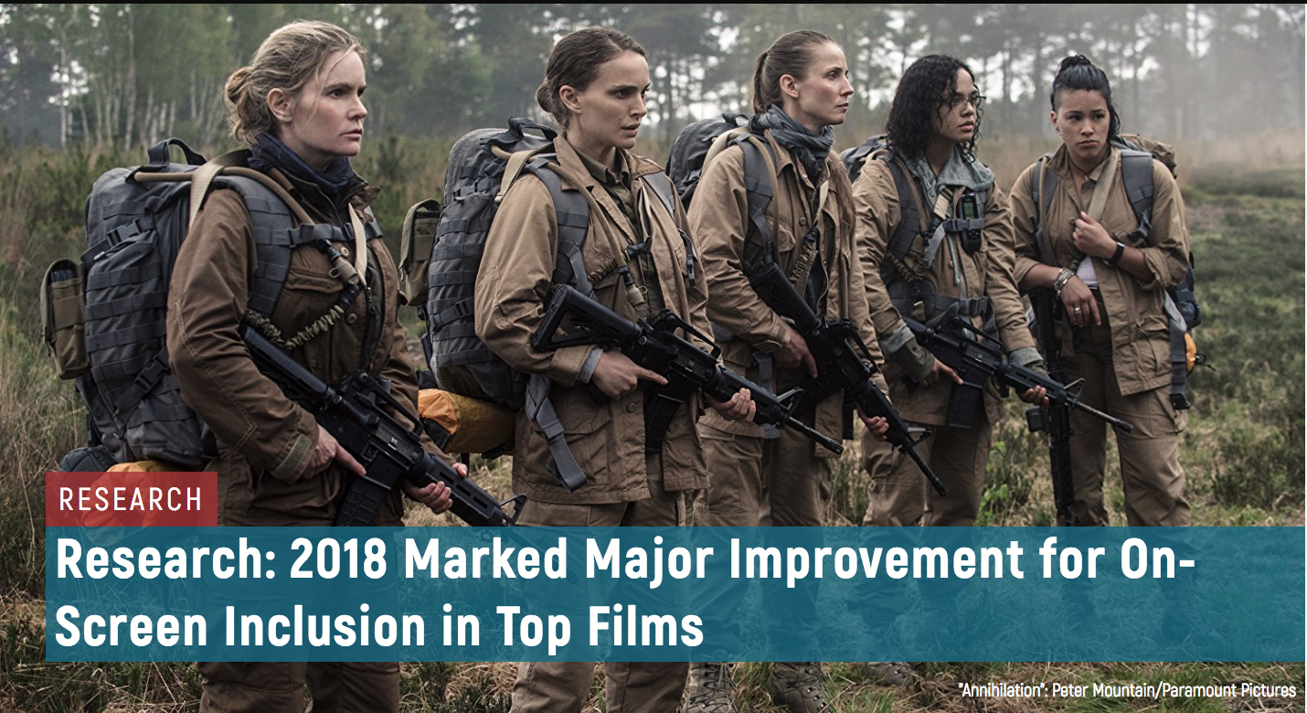 Research: 2018 Marked Major Improvement for On-Screen Inclusion in Top Films