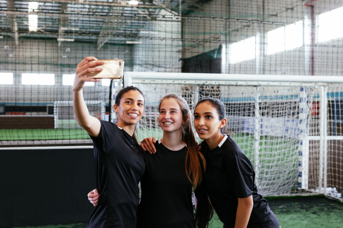 Group Of Friends Taking A Selfie.