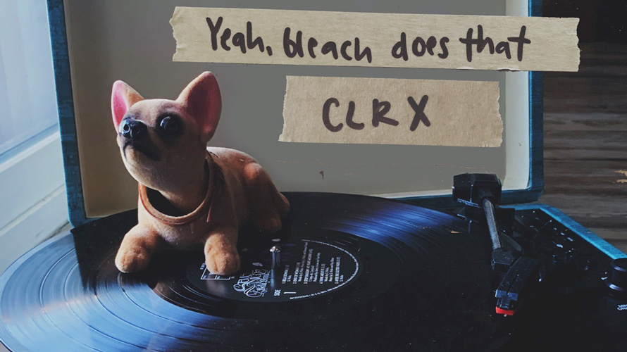 Chihuahua bobble head sitting on record player